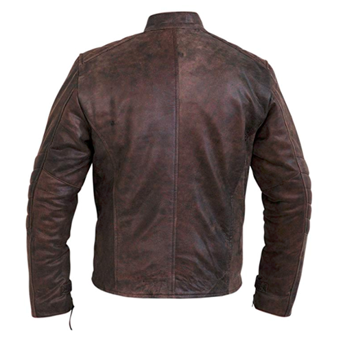 Floyd's Vintage Copper cafe racer style leather jacket