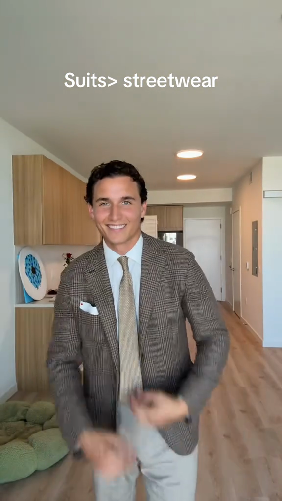 Brown Checkered Tweed Blazer