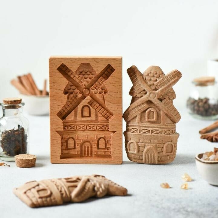 🍪Carved Wooden Pryanik Gingerbread Cookie Mold