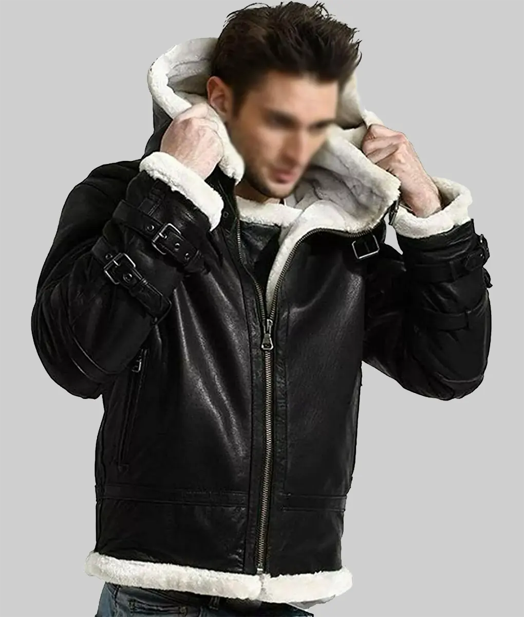 Cook Mens Black Aviator Jacket