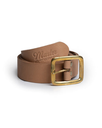 Belt: Tan with Brass Buckle