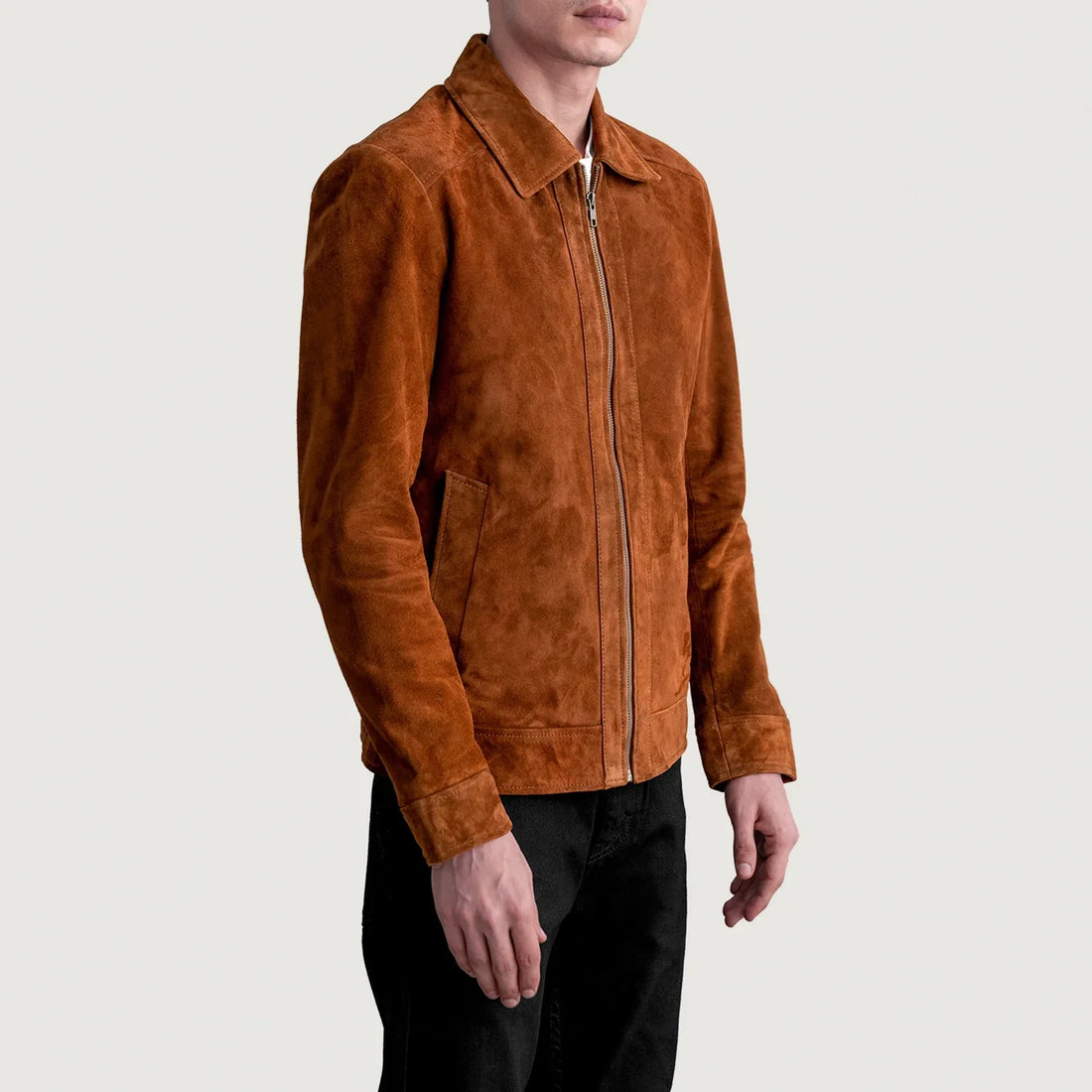 Inferno Brown Suede Leather Jacket