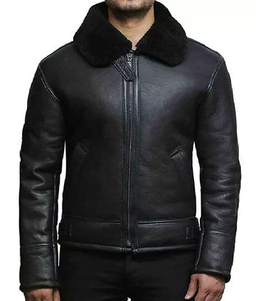 Bulky Black Aviator Jacket