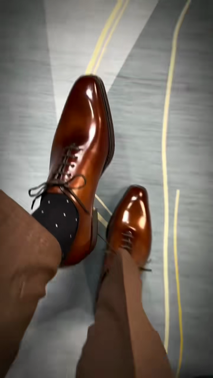 Brown Leather Oxford Shoes